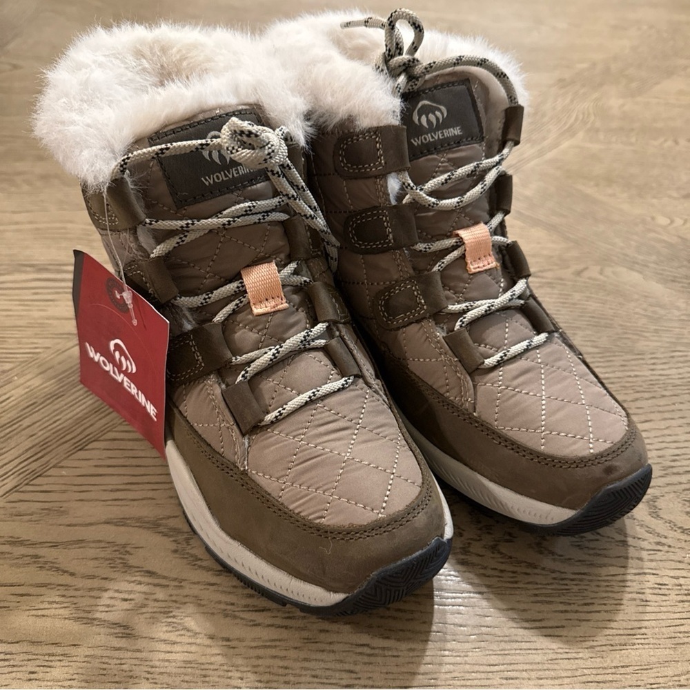 Wolverine Luton Quilted Waterproof Insulated Mid Hiker Snow Women Shoes 7W